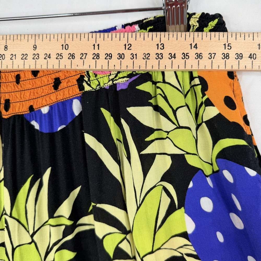 Beauty Sleep Social Women's SZ-L Cropped Pineapple Print Lounge Pants 100% Rayon - Picture 9 of 16